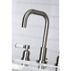 Kingston Brass FSC8938DPL Paris Widespread Bathroom Faucet W/ Brass Pop-Up, Nickel FSC8938DPL